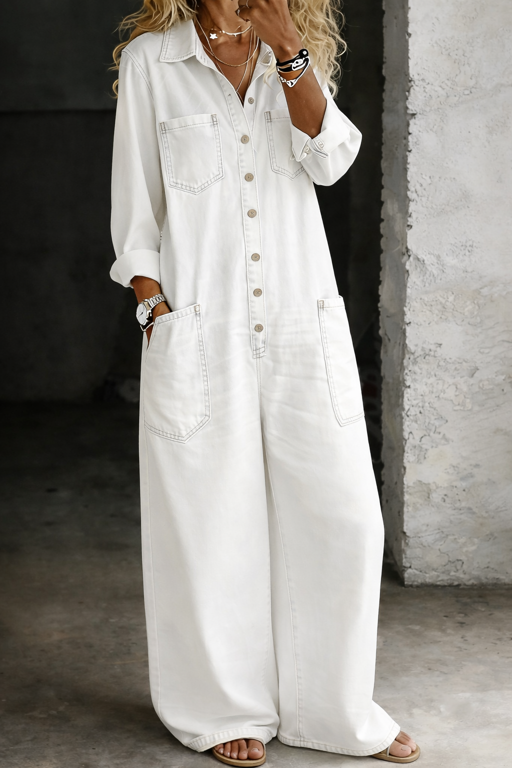 Frances | Relaxed Wide-Leg Jumpsuit