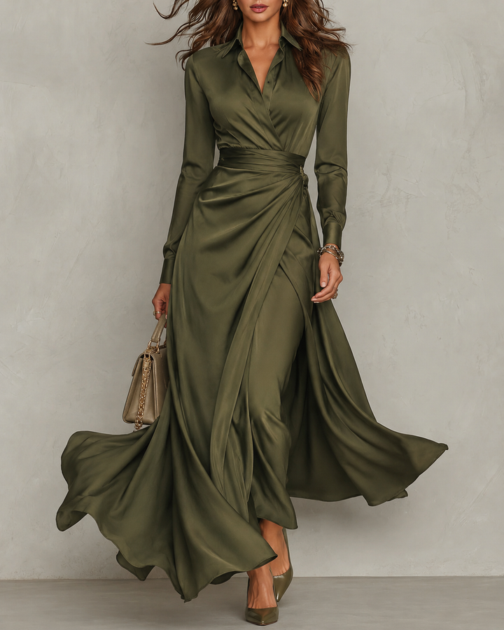 Isolde | Wrap-Front Maxi Dress