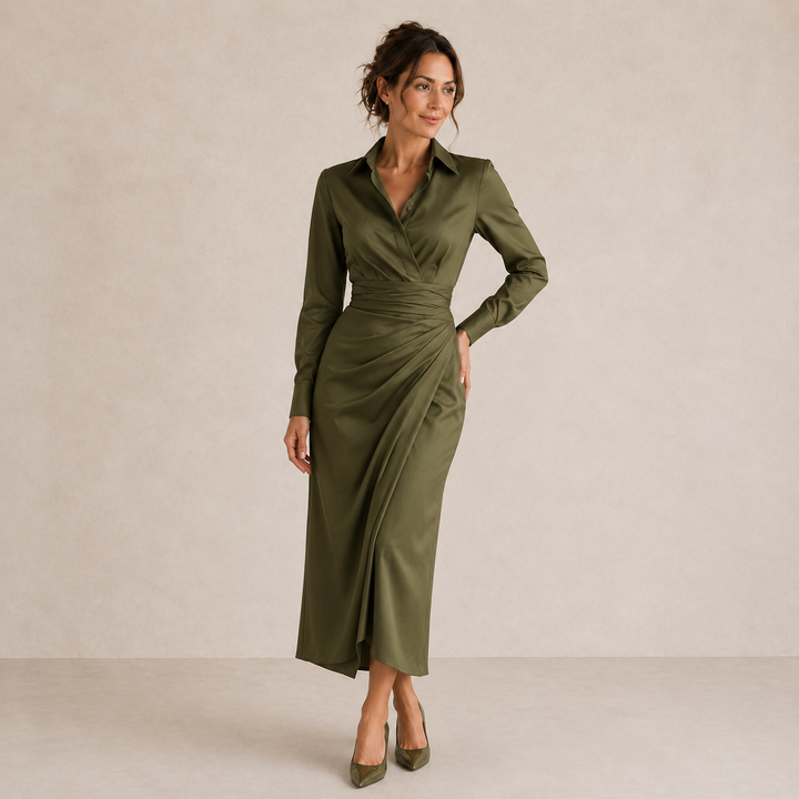 Isolde | Wrap-Front Maxi Dress