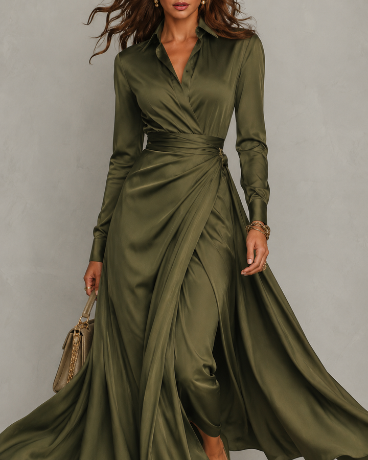 Isolde | Wrap-Front Maxi Dress