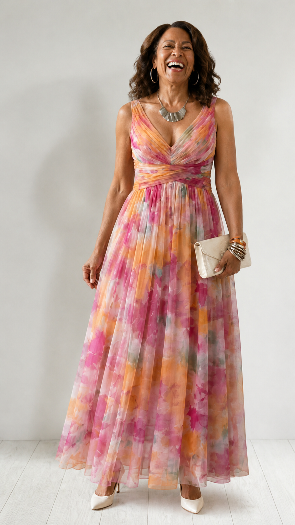 Lindsay | Flowing Wrap Maxi Dress
