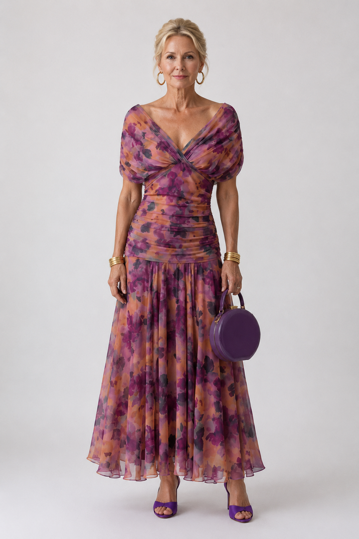 Audra | Off-Shoulder Flowing Midi Dress