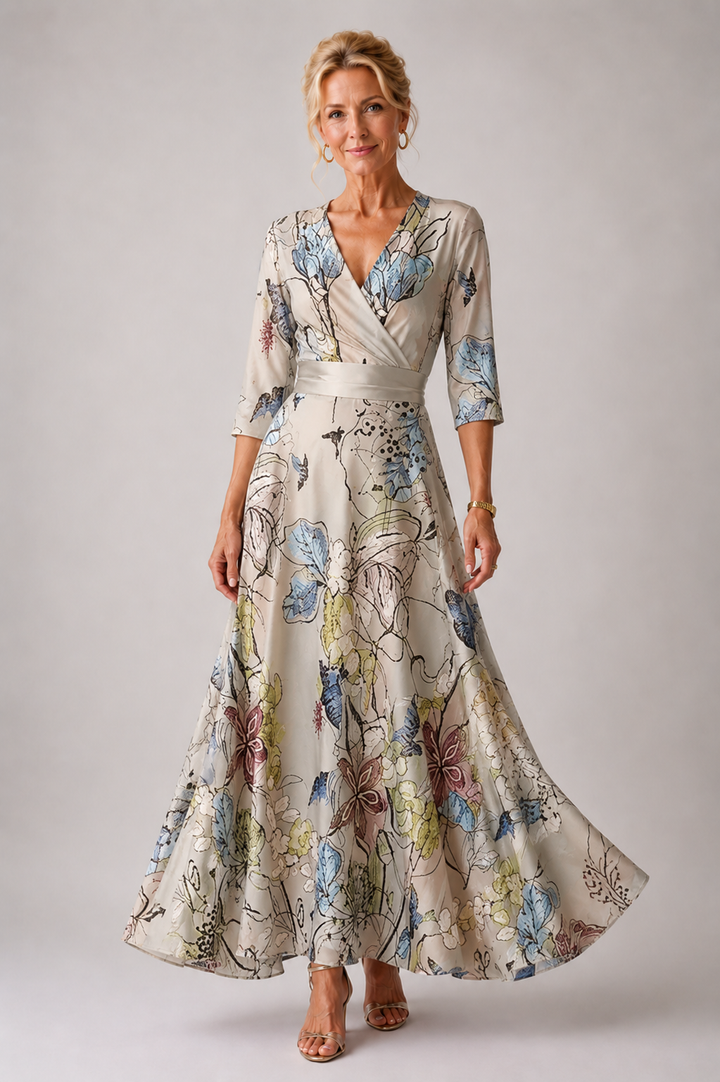 Lavinia | Elegant Floral Wrap Dress