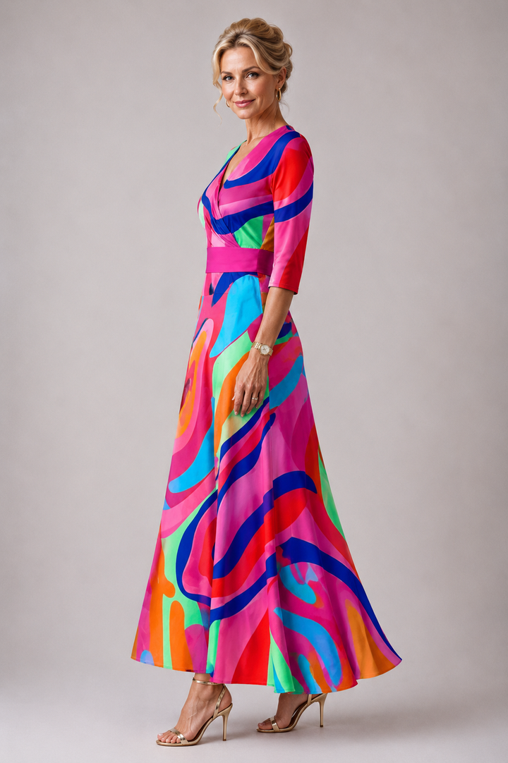 Fleur | Flowing V-Neck Maxi Dress
