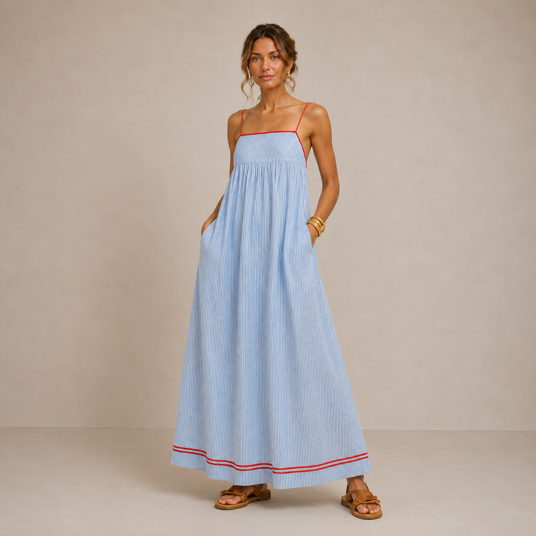 Anwen | Breezy Striped Maxi Dress
