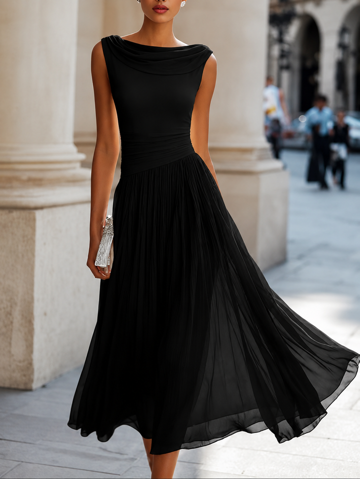 Claire | Pleated Flowing Midi Dress