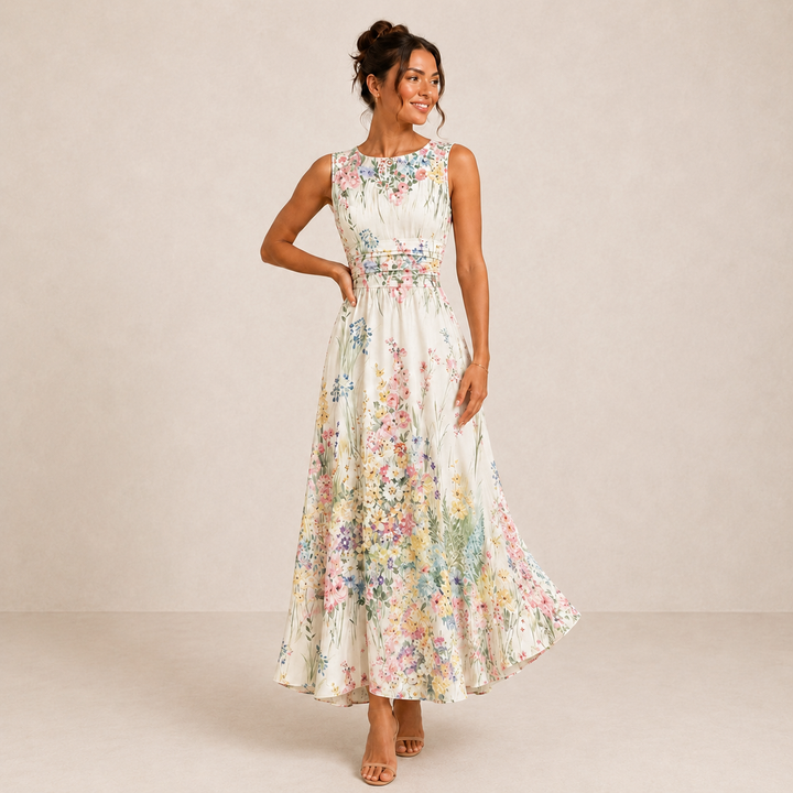 Primrose | Floral Sleeveless Midi Dress