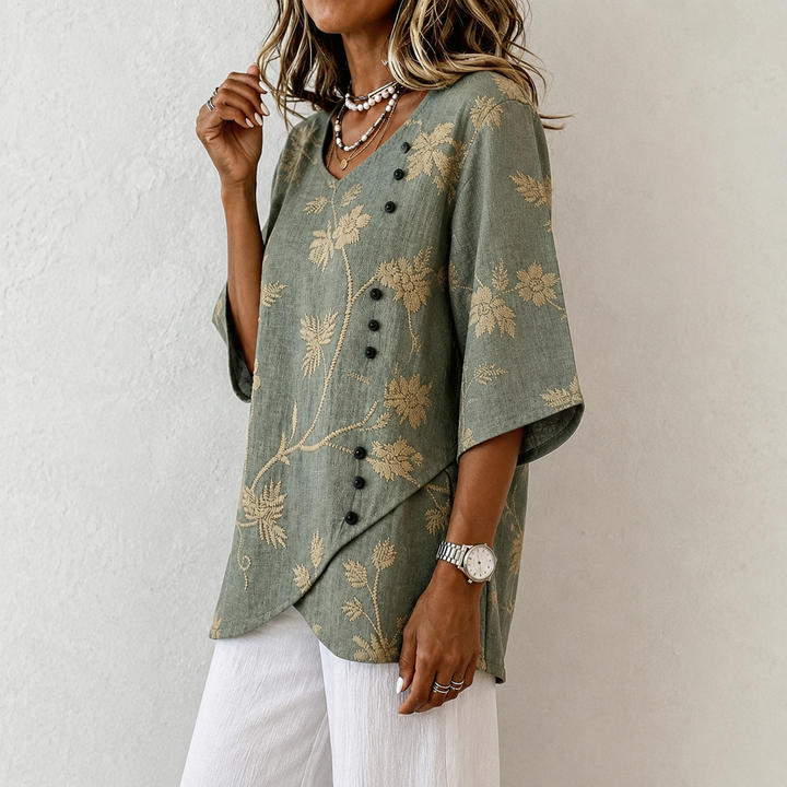 Cerys | Embroidered Floral Blouse