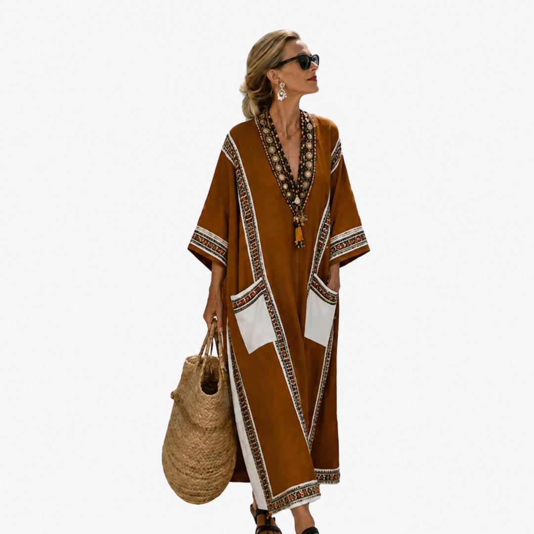 Isolde | Bohemian V-Neck Kaftan
