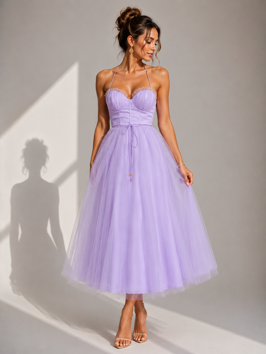 Emmalyn | Corset-Waist Midi Dress