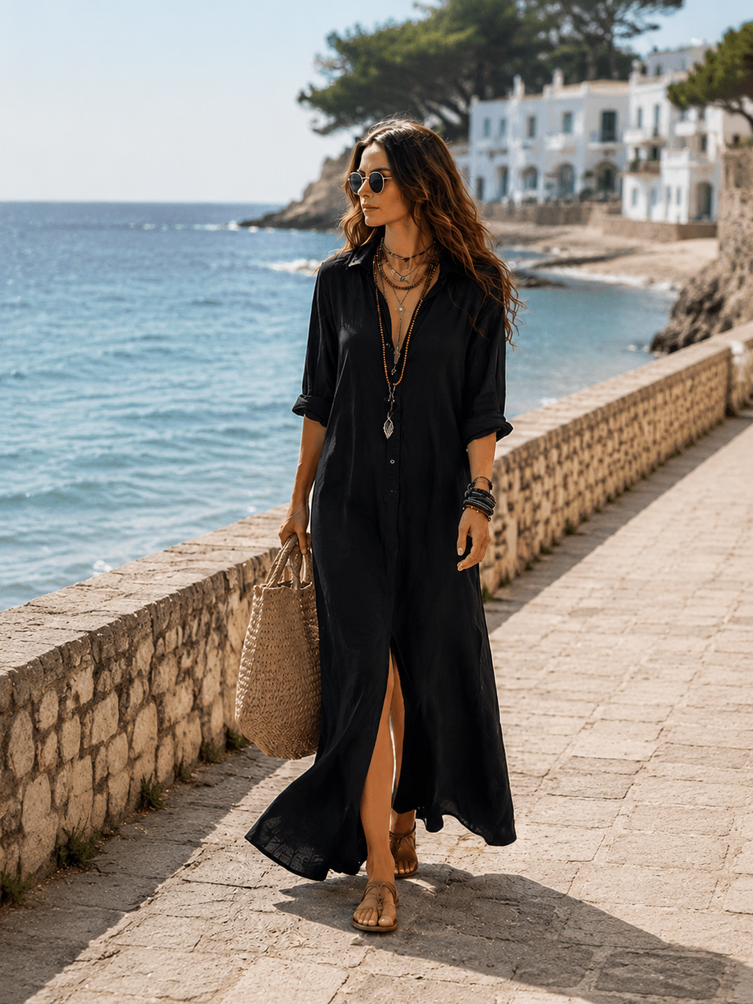 Tamara | Relaxed Button-Front Maxi Dress