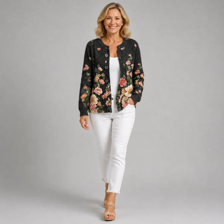 Lorraine | Floral Button-Front Cardigan