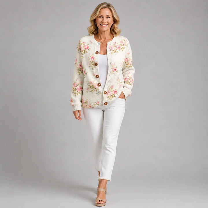 Sophia | Floral Button-Front Cardigan