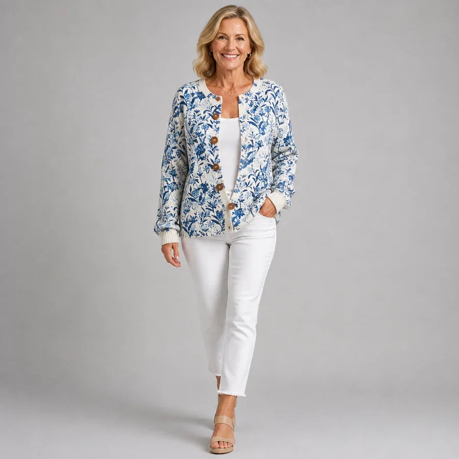 Lucinda | Floral Button-Front Cardigan