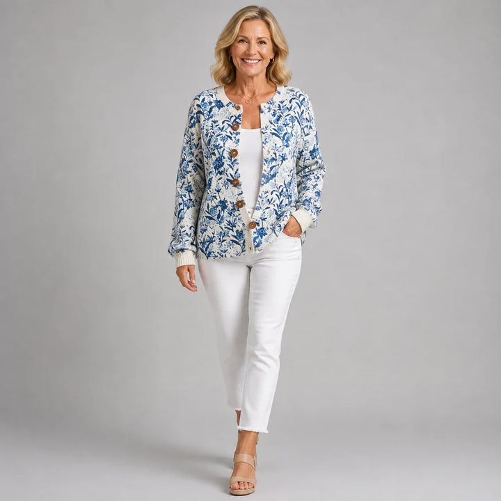 Lucinda | Floral Button-Front Cardigan