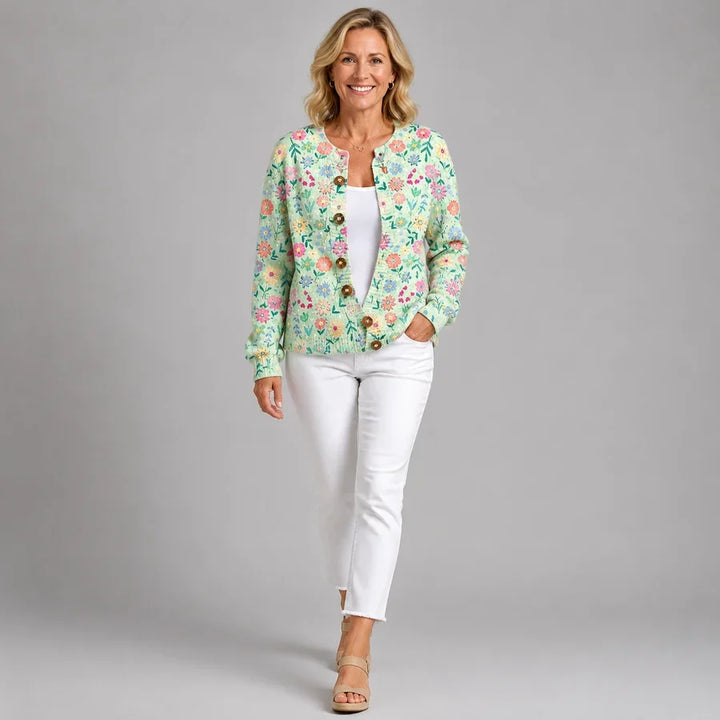 Lorelei | Blooming Button-Front Cardigan