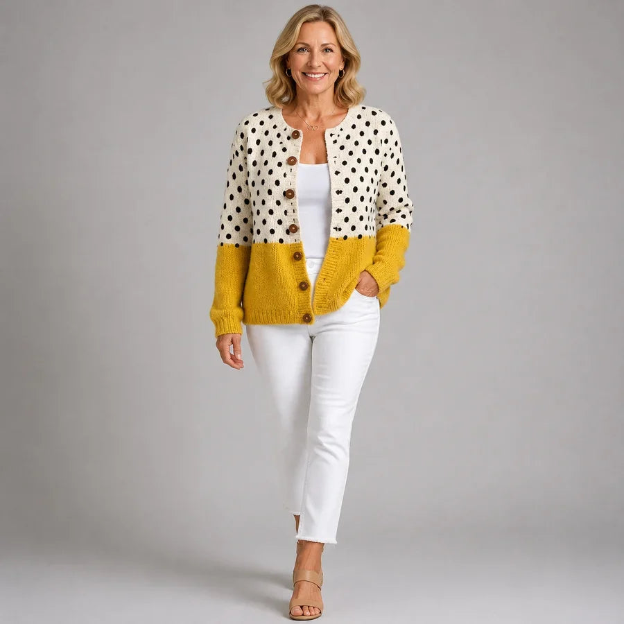Maisie | Colour-Block Button Cardigan