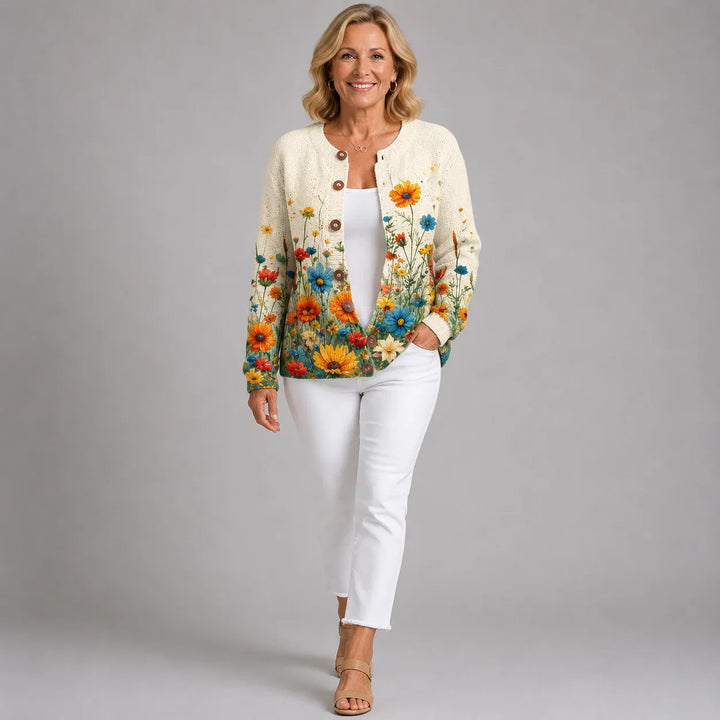 Maribel | Wildflower Print Buttoned Cardigan