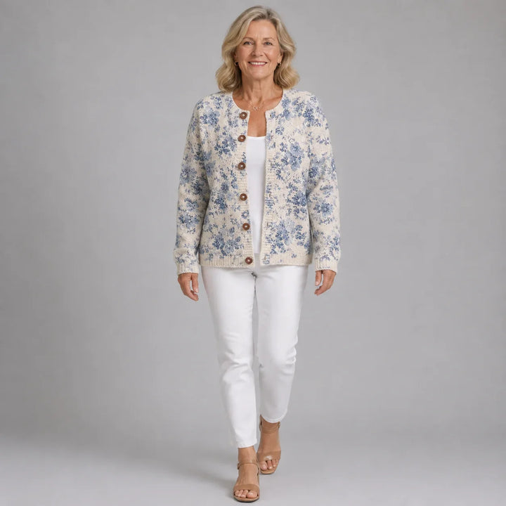 Rosalyn | Button-Front Floral Cardigan