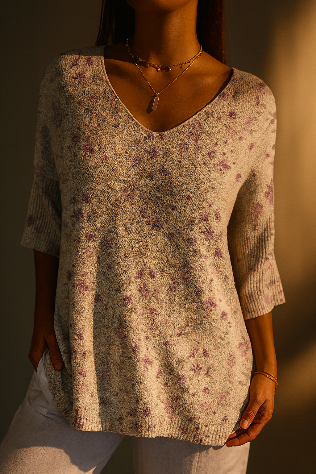 Winona | Floral V-Neck Top