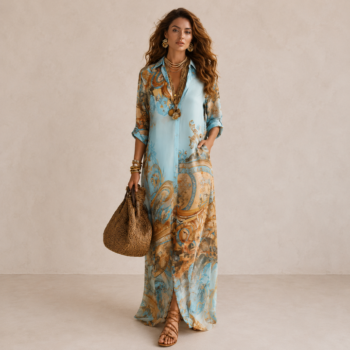 Carlotta | Flowing Bohemian Maxi Dress
