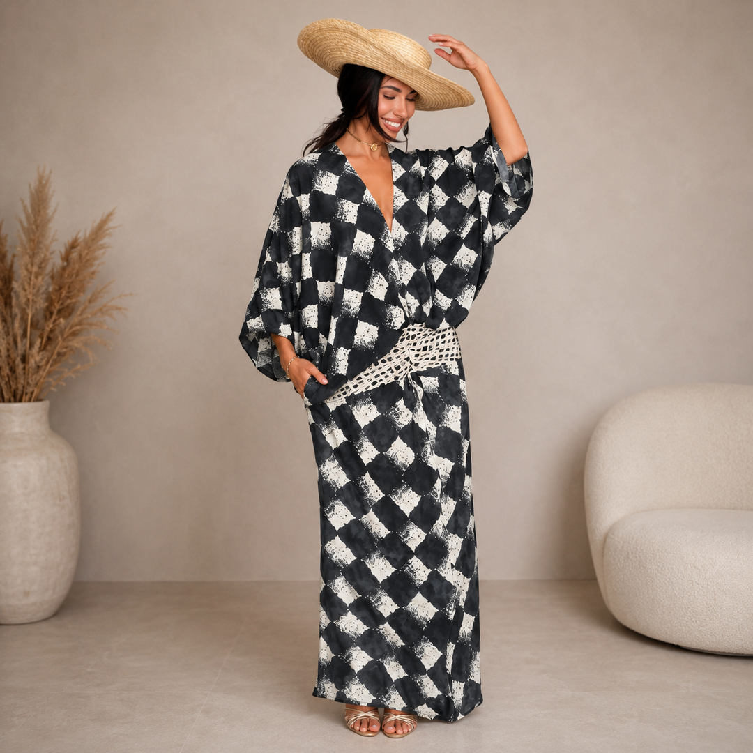 Giselle | Monochrome Print Two-Piece Set