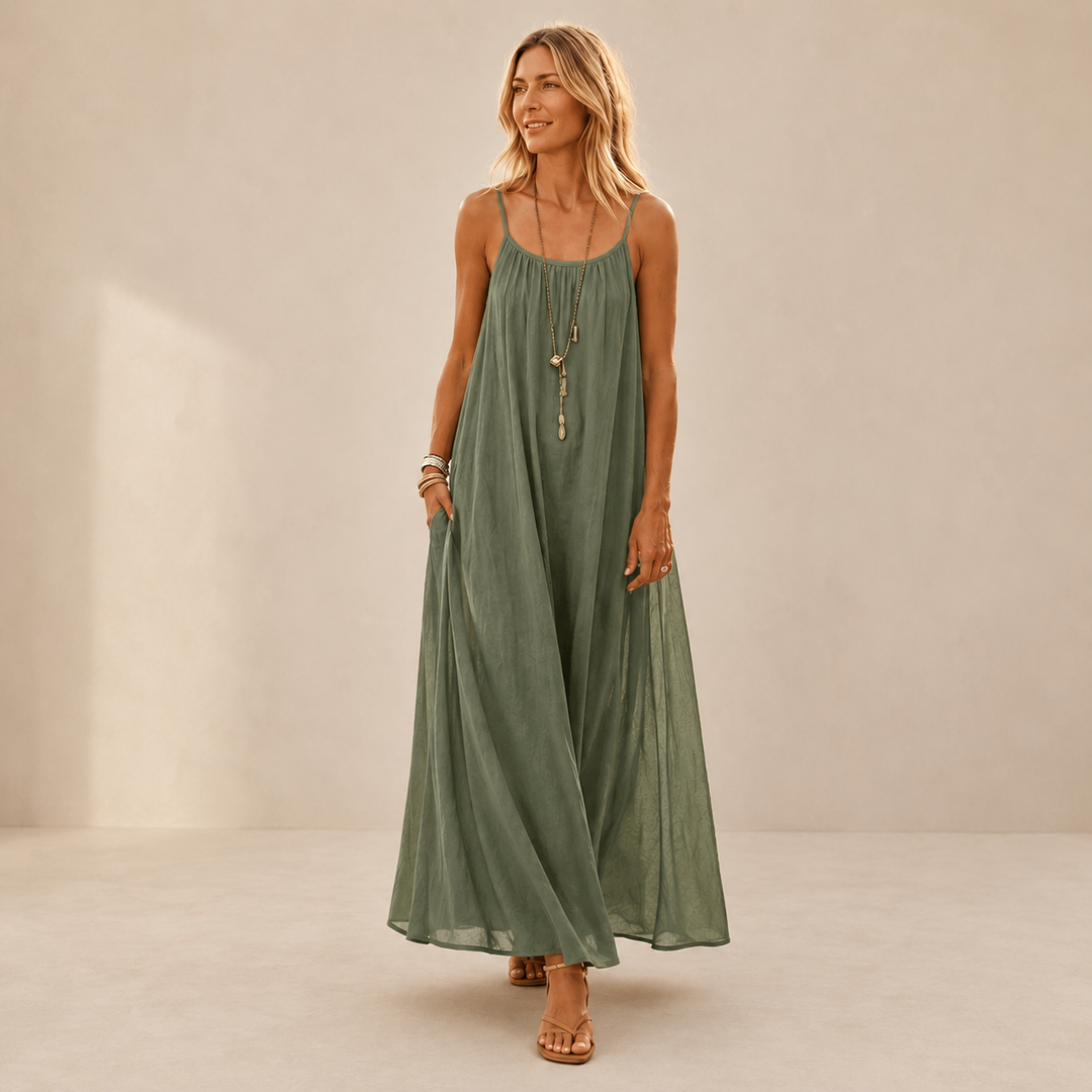 Joyce | Flowing Sleeveless Midi Dress
