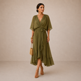 Susanna | Flowing V-Neck Midi Dress
