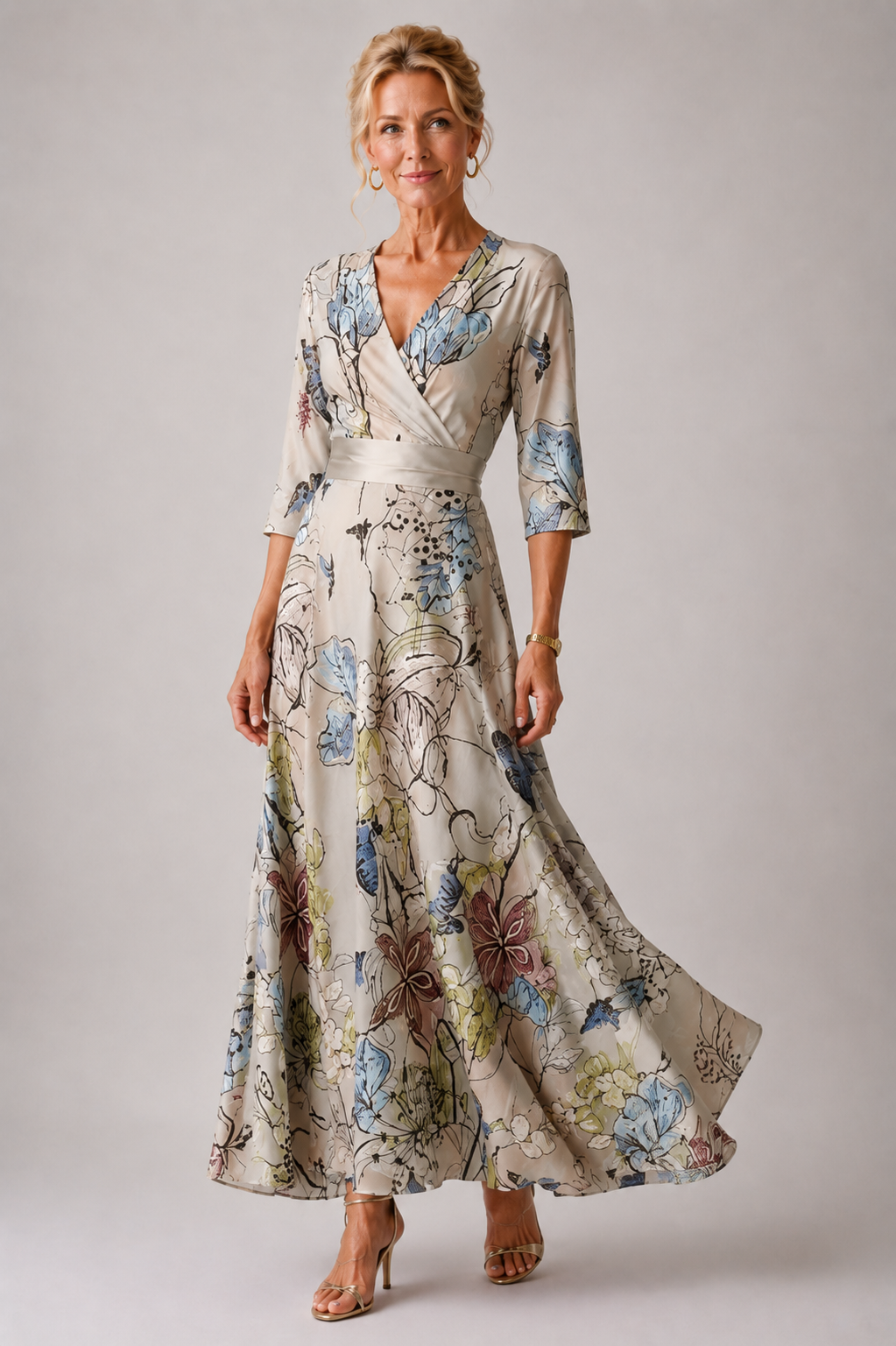 Lavinia | Elegant Floral Wrap Dress