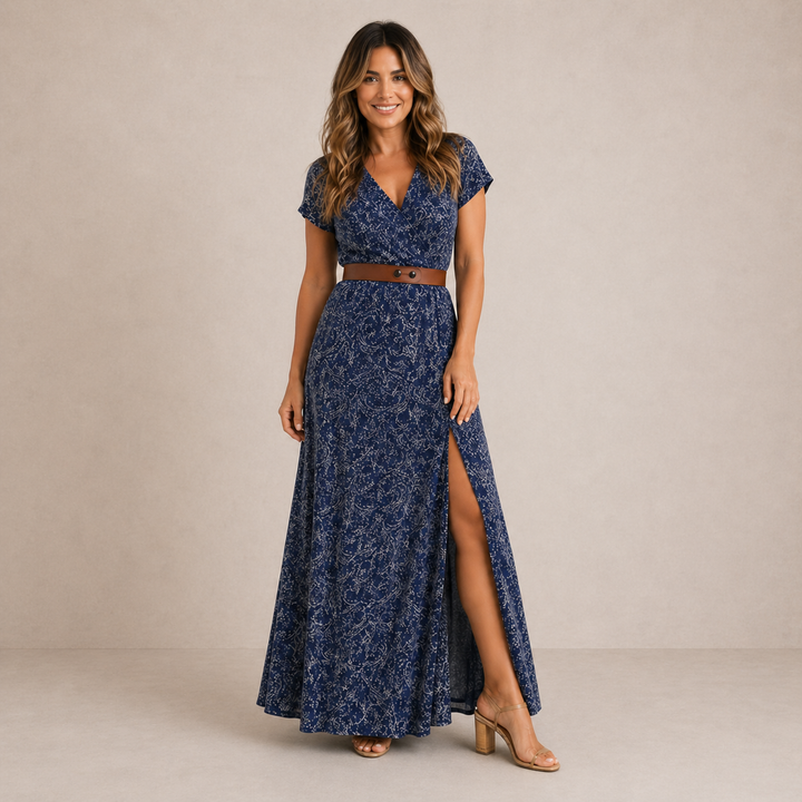 Maisie | Floral Belted Maxi Dress