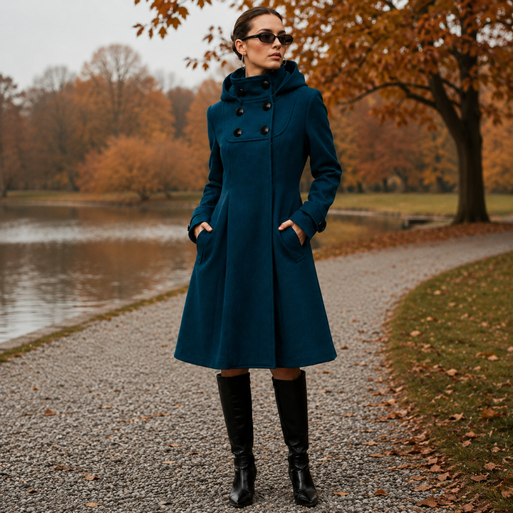Tessa | Hooded A-Line Coat