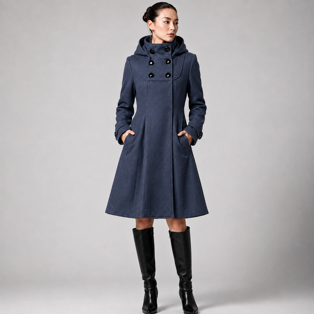 Tessa | Hooded A-Line Coat