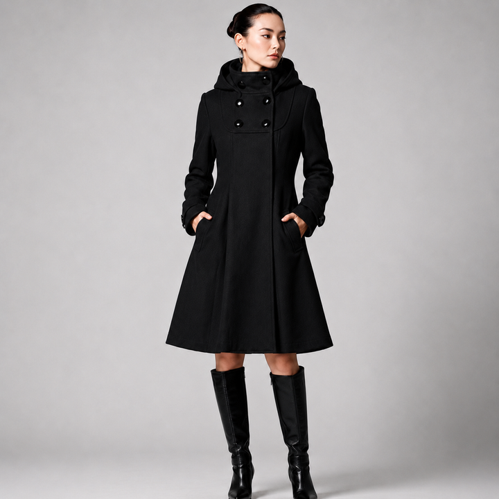 Tessa | Hooded A-Line Coat
