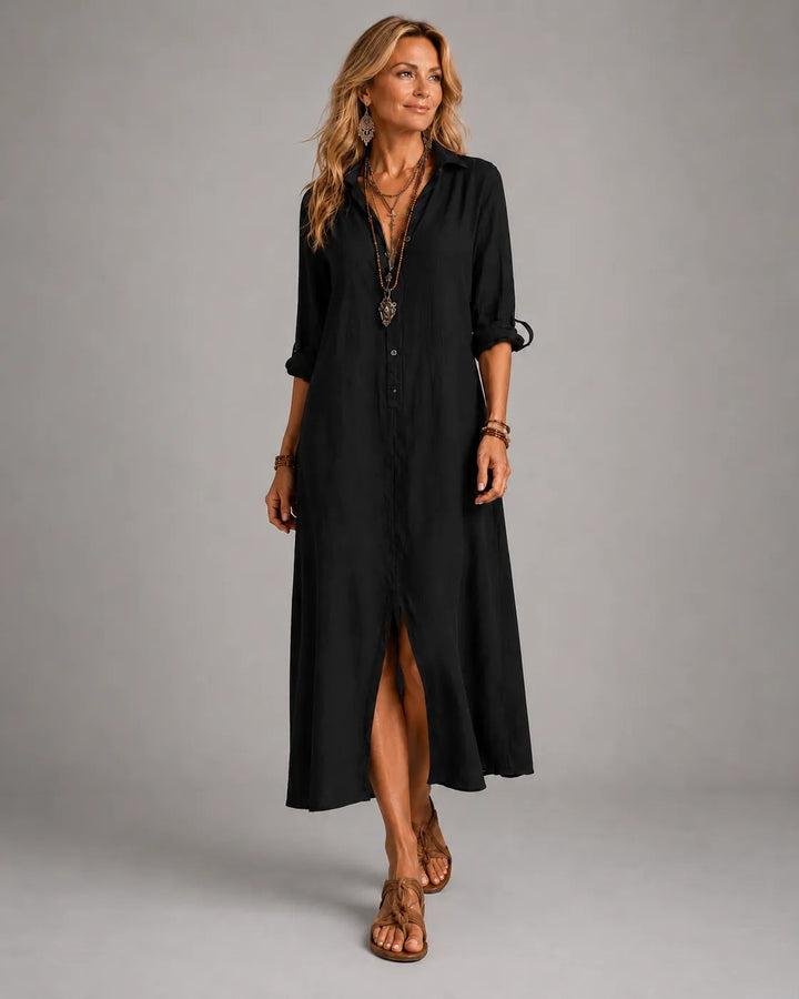 Tamara | Relaxed Button-Front Maxi Dress