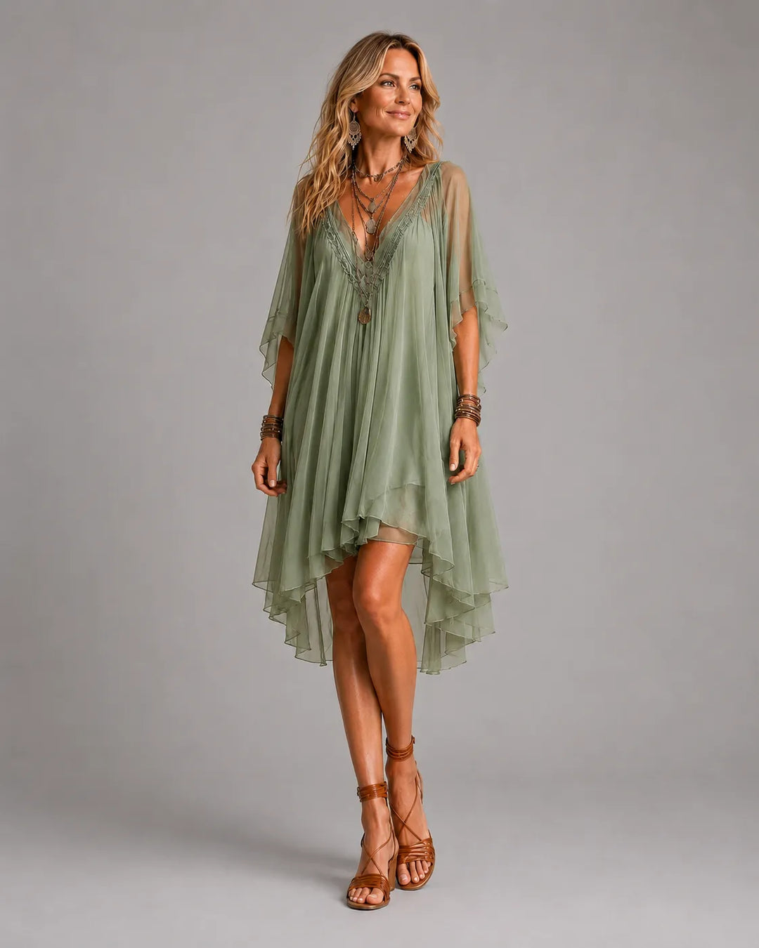 Anouk | Flowing Bohemian Mini Dress