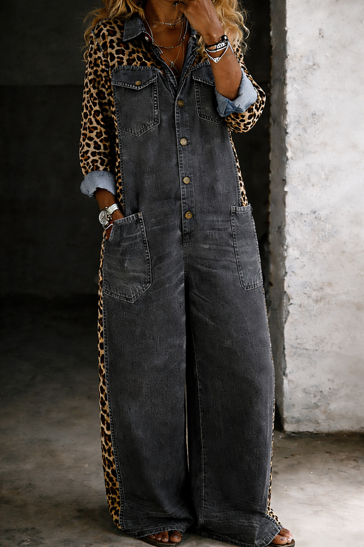Lena | Relaxed Wide-Leg Utility Jumpsuit