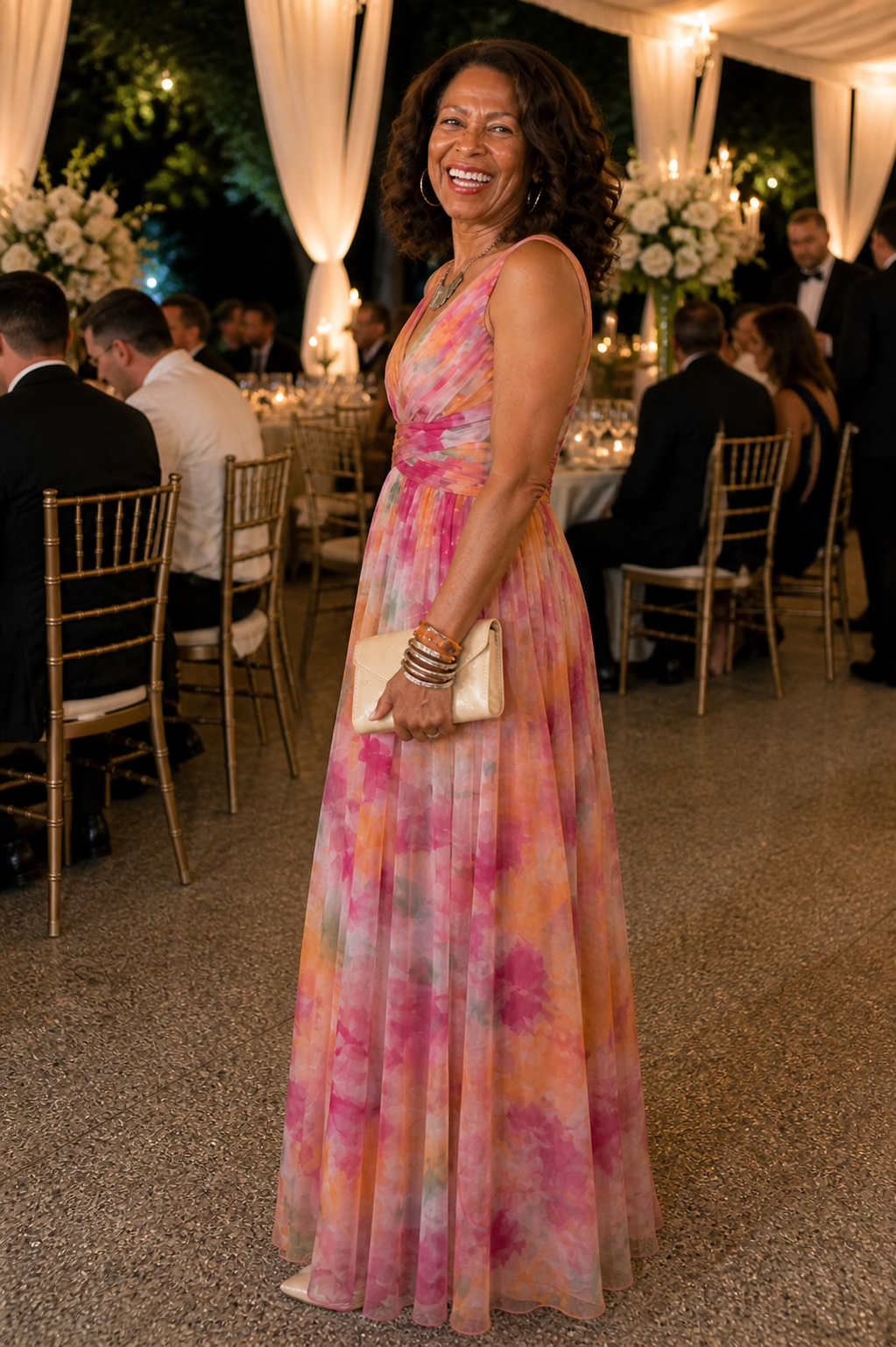 Lindsay | Flowing Wrap Maxi Dress