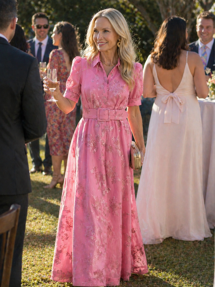 Rosella | Belted Floral Maxi Dress