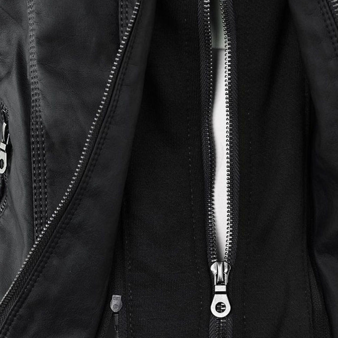 Cosima | Hooded Zip-Up Moto Jacket