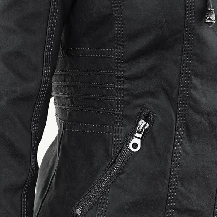Loretta | Hooded Biker Jacket
