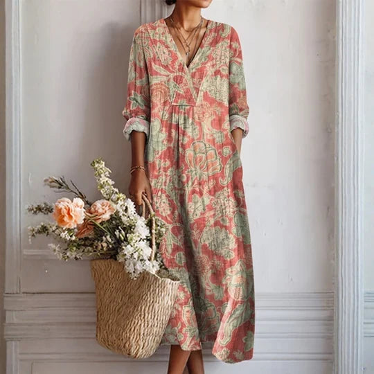 Amabel | Blossom-Print Midi Dress