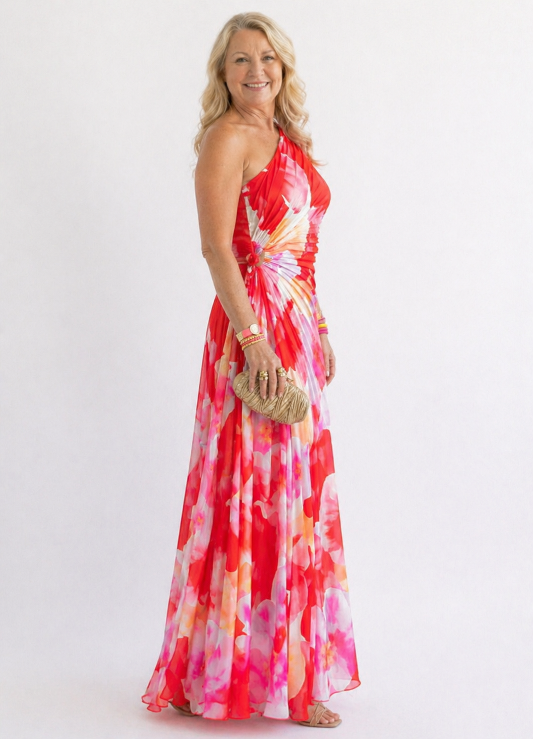 Eleanor | One-Shoulder Floral Maxi Dress