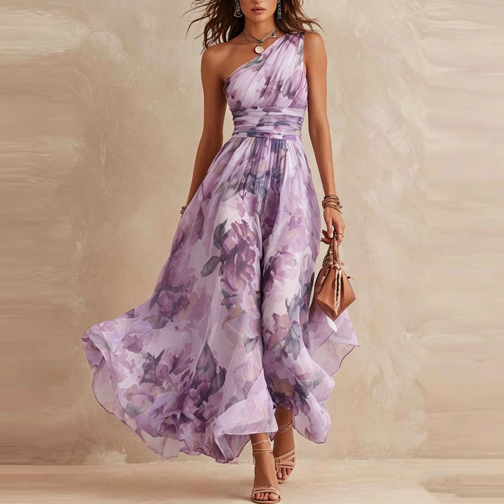 Arden | One-Shoulder Floral Maxi Dress
