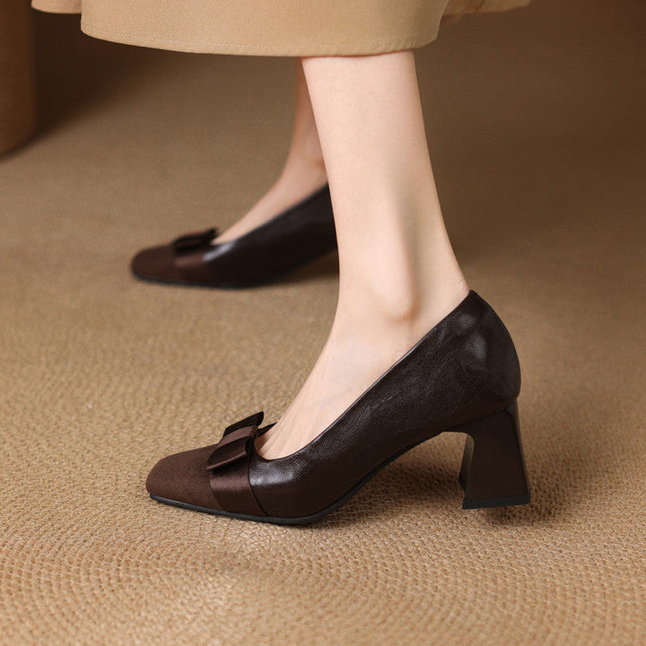 Marnelle | Bow-Front Block Heels