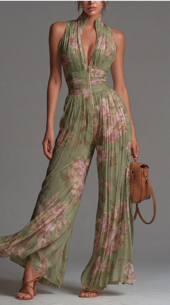 Anneliese | Pleated Wide-Leg Jumpsuit