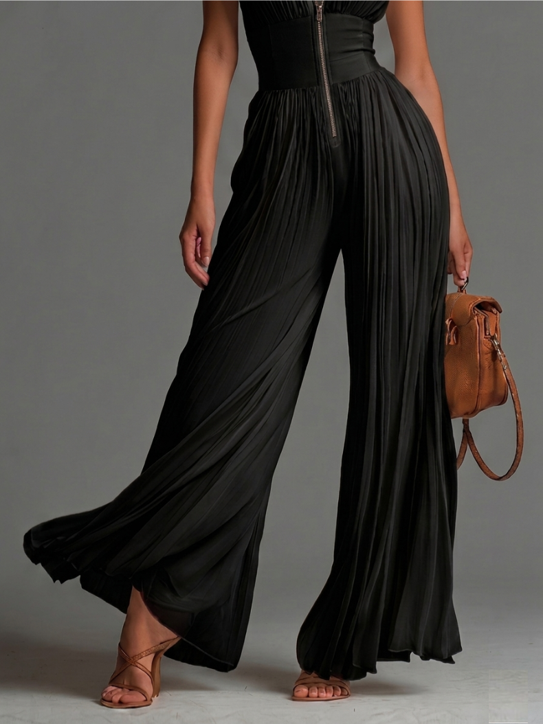 Aurelia | Pleated Wide-Leg Jumpsuit