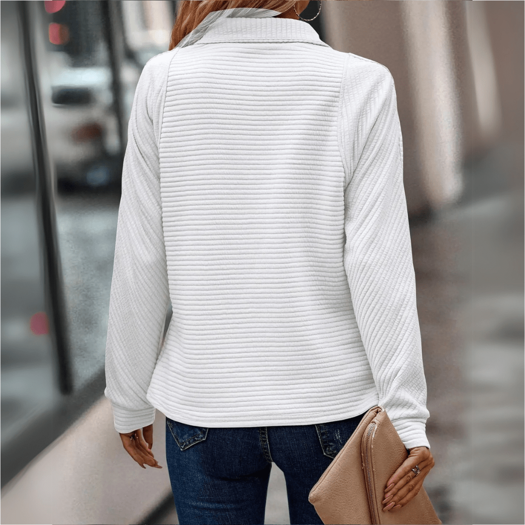 Marlowe | Ribbed Half-Zip Pullover