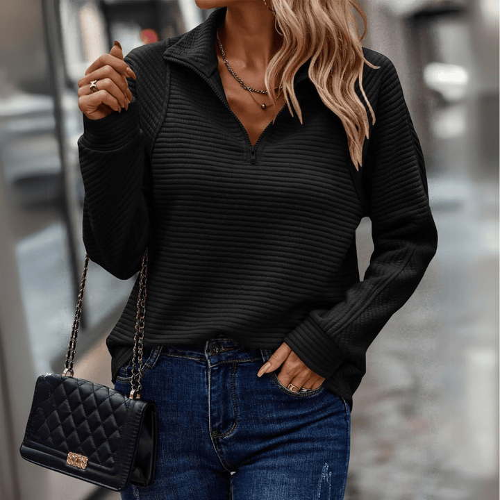 Marlowe | Ribbed Half-Zip Pullover