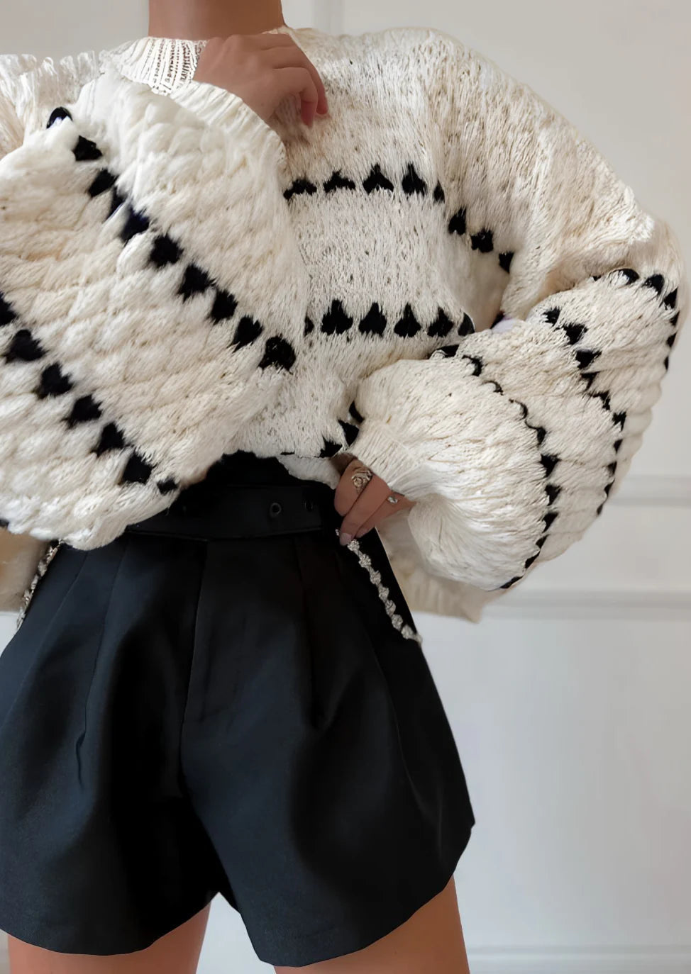 Edith | Textured Patterned Jumper