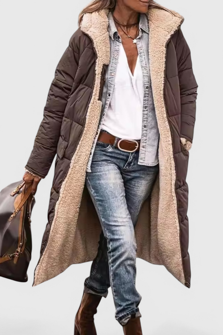 Annette | Cosy Longline Hooded Coat